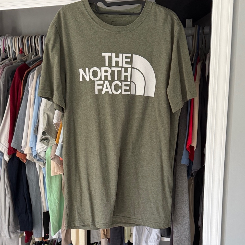 The North Face Forest Green Tee with White Logo